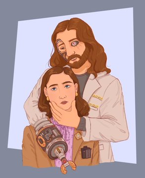 Fan art created for the Dropout Tv show, "Very Important People" depicting Vic Michaelis and Brian David Gilbert